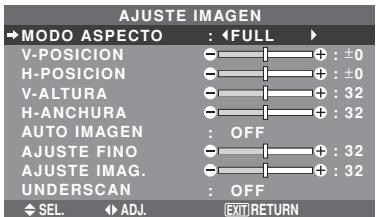 NEC PX-60XM5A - Cuando "AUTO IMAGEN" está ajustado a "OFF" (desactivado) - 1