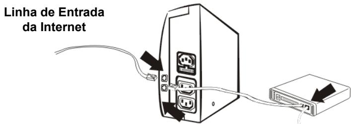 INFOSEC SMART LINE 500 VA - Ligação do Modem / Rede - 1