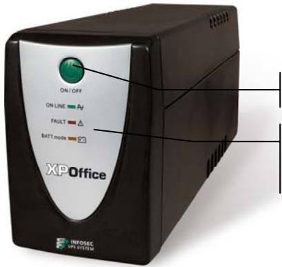 INFOSEC XP OFFICE 1000 VA - FRONT PANEL - 1