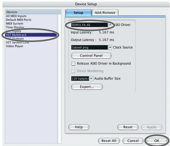 EDIROL FA-66 - Cubase SX/SL - 1