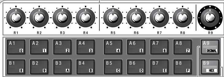 EDIROL PCR-300 - Levier bender, contrôleur [BEND] et [MOD] - 1