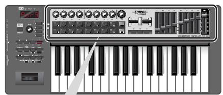 EDIROL PCR-500 - Levier bender, contrôleur [BEND] et [MOD] - 1