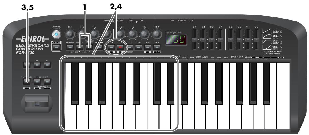 EDIROL PCR-M80 - Mode Banque (BANK) - 1