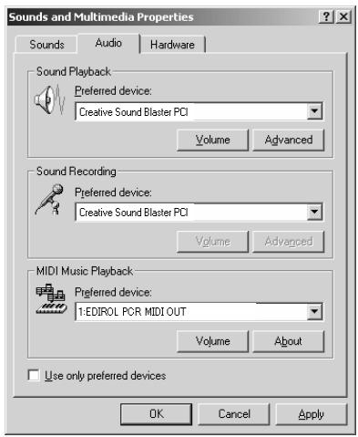 EDIROL PCR-M80 - Windows Me/2000 - 1