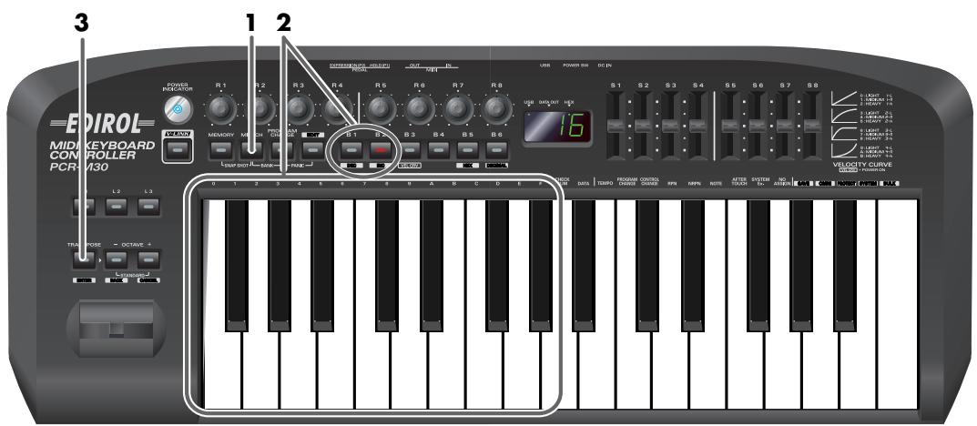 EDIROL PCR-M80 - Mode MIDI Channel (MIDI CH) - 1