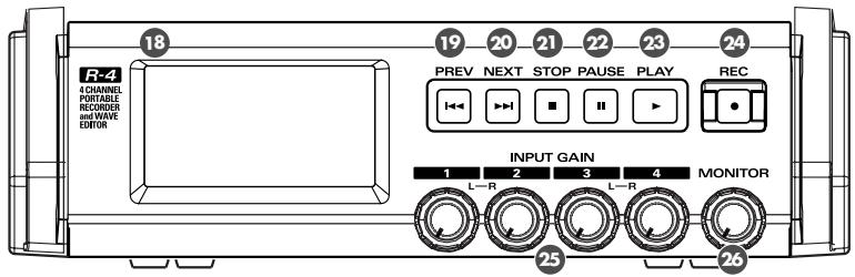 EDIROL R-4 - Front panel - 1