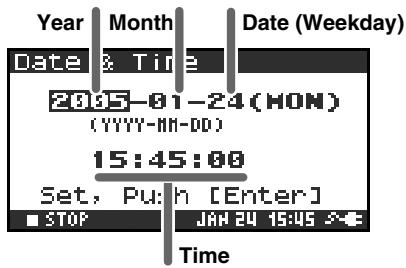 EDIROL R-4 - Date & Time - 1