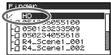 EDIROL R-4 - Creating a new folder (Make Folder) - 4