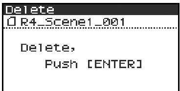 EDIROL R-4 - Deleting a project (Delete) - 10