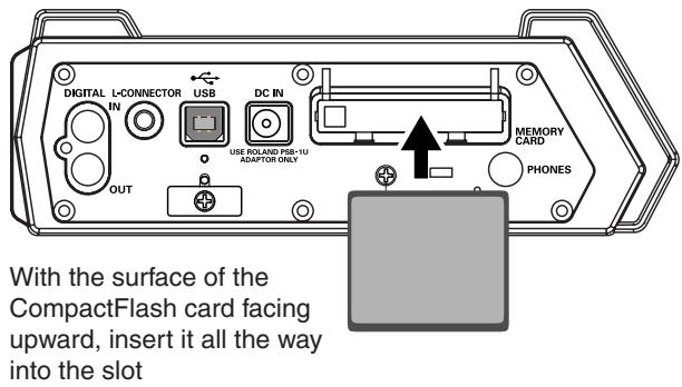 EDIROL R-4 - Formatting a CompactFlash card - 2