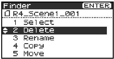 EDIROL R-4 - Deleting a project (Delete) - 8