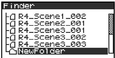 EDIROL R-4 - Creating a new folder (Make Folder) - 13