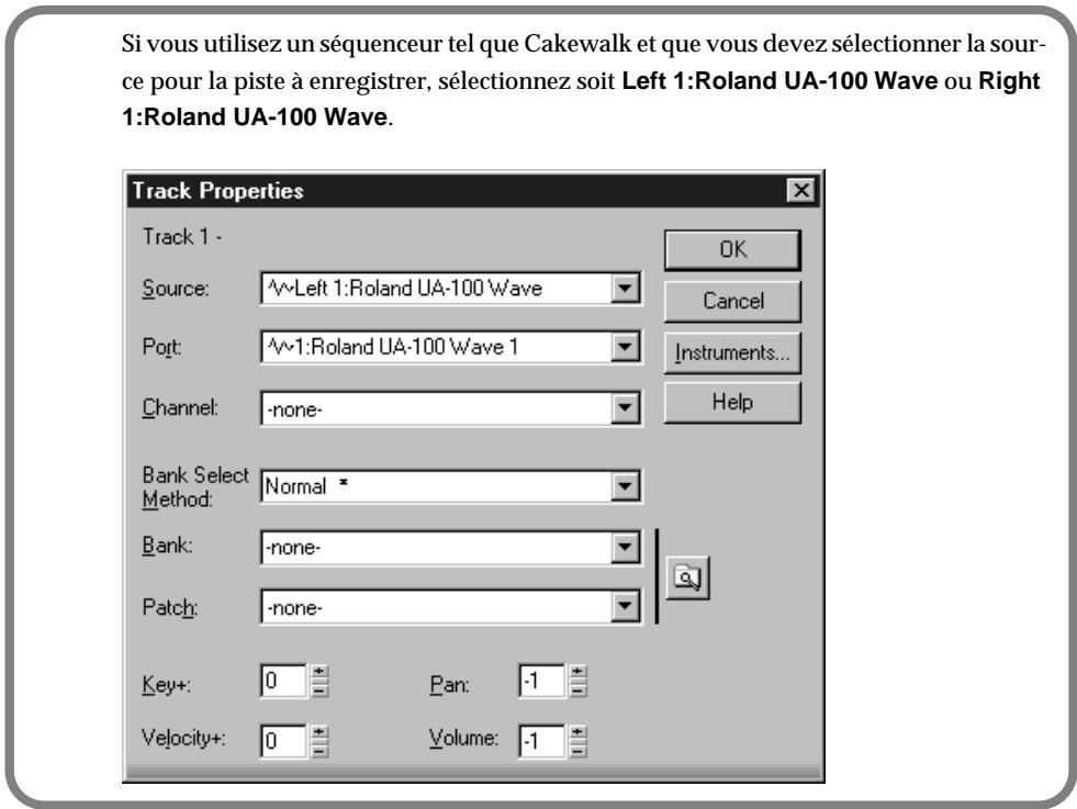 EDIROL UA-100 - Préparatifs d'enregistrement - 3