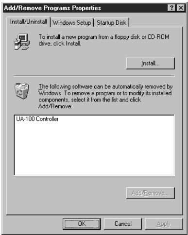 EDIROL UA-100 - Déinstallation du logiciel - 1