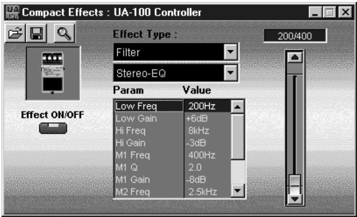 EDIROL UA-100 - Fenêtre Effects - 1