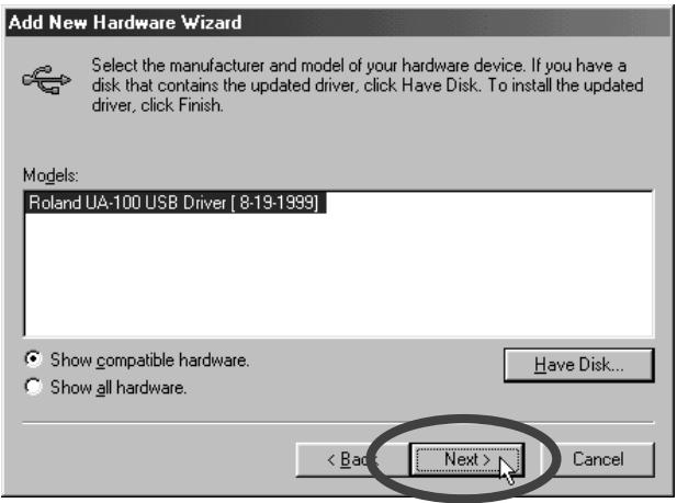 EDIROL UA-100 - ■ Installation du pilote - 11