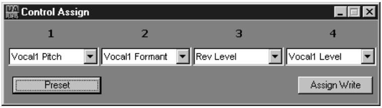 EDIROL UA-100 - Fenêtre Control Assign - 1