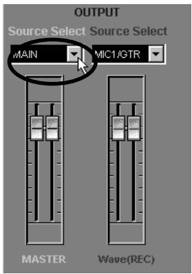 EDIROL UA-100 - Selection de la source Monitor - 1