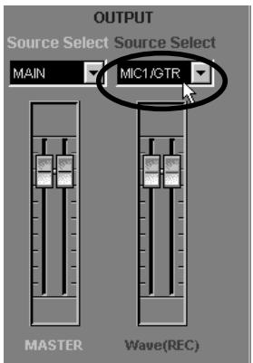 EDIROL UA-100 - Sélection de la source à enregistrer - 1