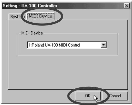 EDIROL UA-100 - ■ Lancement du logiciel UA-100 Controller - 5