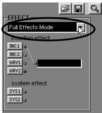 EDIROL UA-100 - Selection du mode d'effet - 1