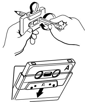 TEAC AD-500 - Plaatsen van een cassette - 1