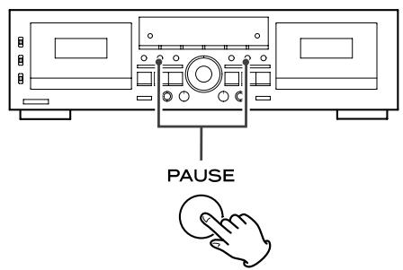 TEAC W-865R - Pour arrêter provisoirement l'enregistrement - 1
