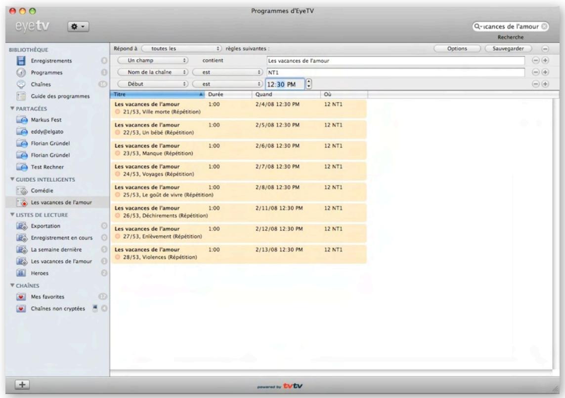ELGATO EYETV SAT - Guide des programmes - 1