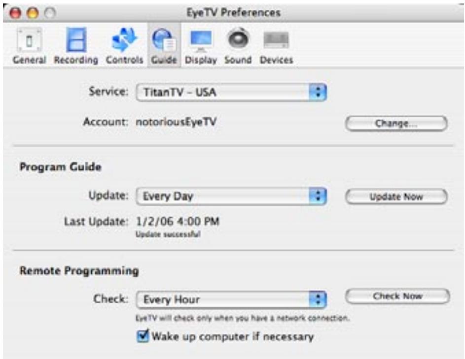 ELGATO LOGICIEL EYETV 2 - Preférences Guide - 1