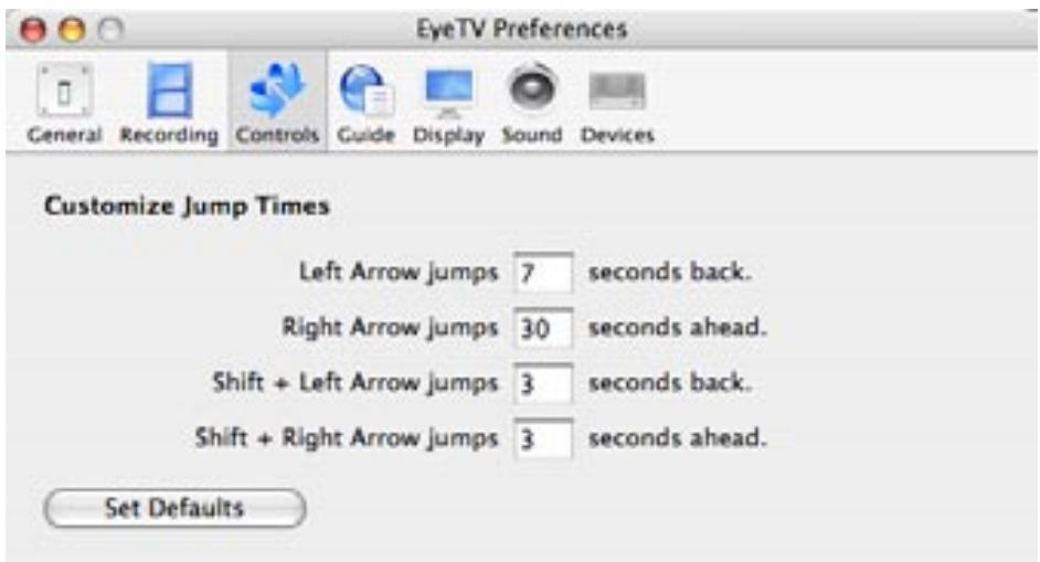ELGATO LOGICIEL EYETV 2 - Préférences Contrôles - 1