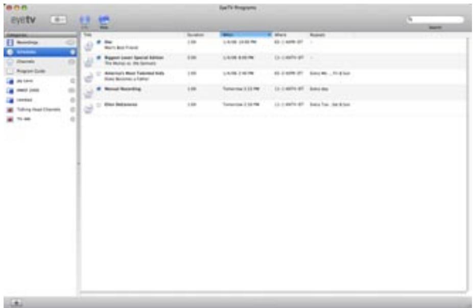 ELGATO LOGICIEL EYETV 2 - Gérer les Programmes - 1
