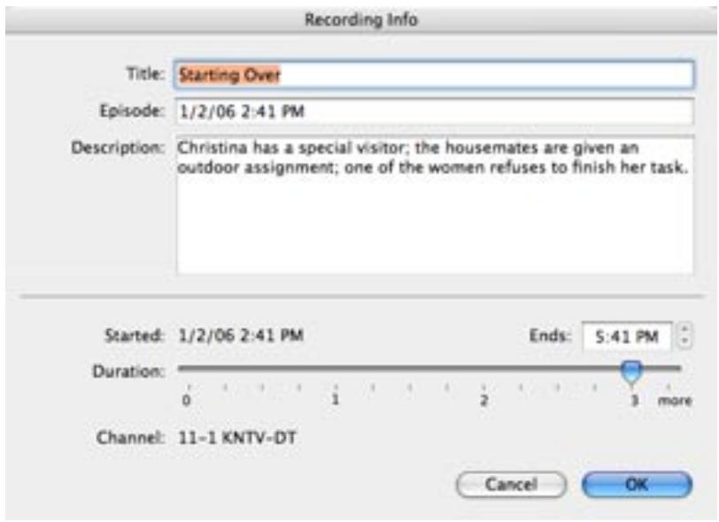 ELGATO LOGICIEL EYETV 2 - Enregistements en Direct - 1