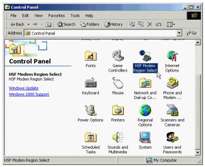 ABIT AC11 - 3-7. Sélection du pays du modem sous Windows 2000 - 1