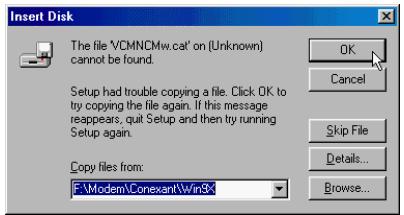 ABIT AC11 - 3-4. Installation des pilotes modem sous Windows 98 SE - 6