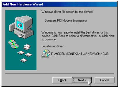 ABIT AC11 - 3-4. Installation des pilotes modem sous Windows 98 SE - 4