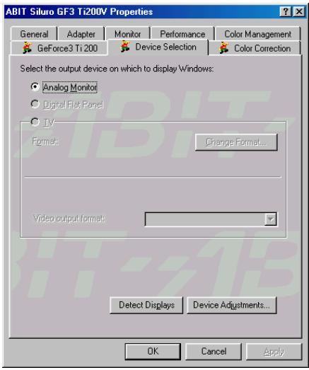 ABIT GF3 TI200 - Sélection du Periphérique (Device Selection) - 1
