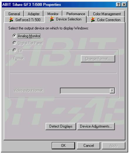 ABIT GF3 TI500 - Sélection du Periphérique (Device Selection) - 1