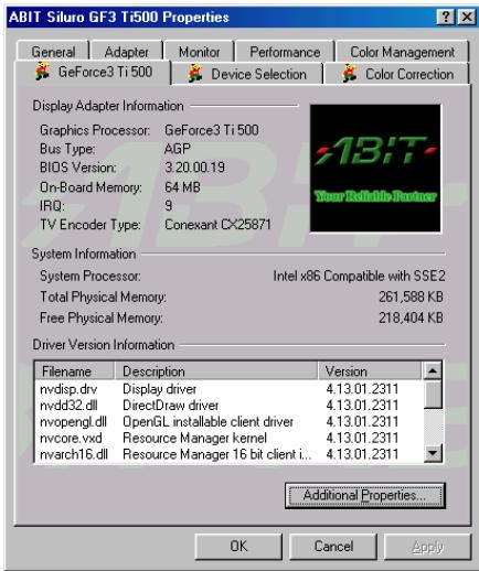 ABIT GF3 TI500 - GeForce3 Ti500 - 1