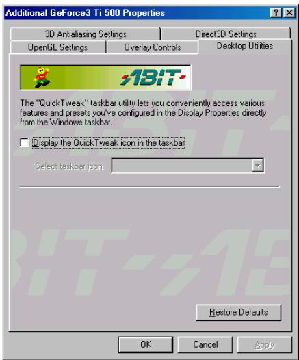 ABIT GF3 TI500 - Utilaires du Bureau (Desktop Utilities): - 1