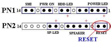 ABIT SL6 - PN2 (Pin 1-2): Connecteur du bouton RESET - 1