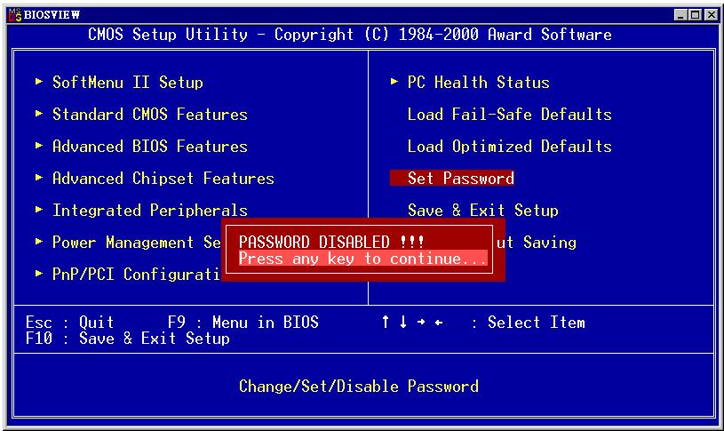 ABIT SL6 - password DISABLED. - 1