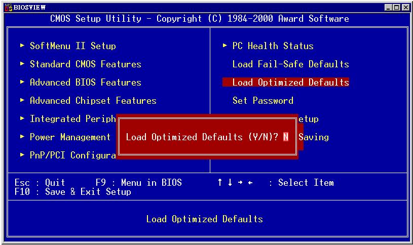 ABIT SL6 - 3-10. Load Optimized Defaults - 1