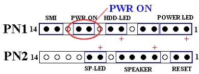 ABIT SL6 - PN1 (Pin 10-11): Connecteur Power On - 1
