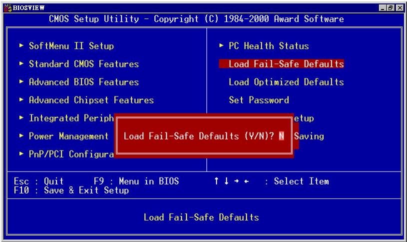 ABIT SL6 - 3-9. Load Fail-Safe Defaults - 1