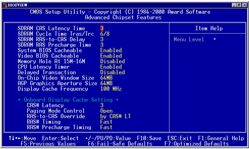 ABIT SL6 - 3-4. Menu Advanced Chipset Features - 1