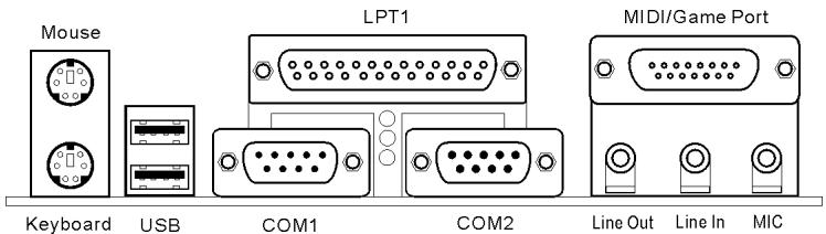 ABIT ST6 - (16). Connecteurs du panneau arrière - 1
