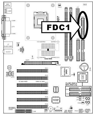 ABIT ST6 - (14). Connecteur FDC1 - 1