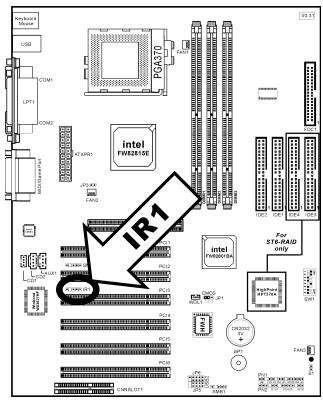 ABIT ST6 - (4). IR1Connecteur IR (Infrarouge) - 1