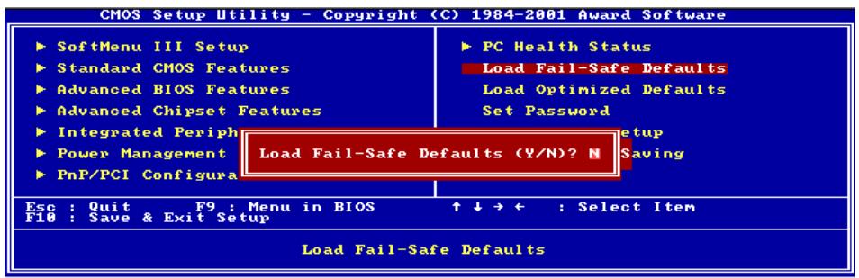 ABIT ST6 - 3-9. Load Fail-Safe Defaults - 1