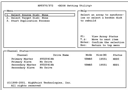 ABIT ST6 - Option 3:Rebuild Mirror Array - 1